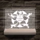 A legjobb kapus személyre szabott 20 cm fa talppal 7 színű 3D led lámpa