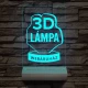 Egyedi logó gravírozása fatalppal 7 színű 3D led lámpa
