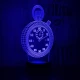 Óra 7 színű 3D led lámpa