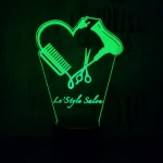 Fodrász szív 7 színű 3D led lámpa