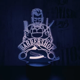 Borbély 3D 7 színű led lámpa
