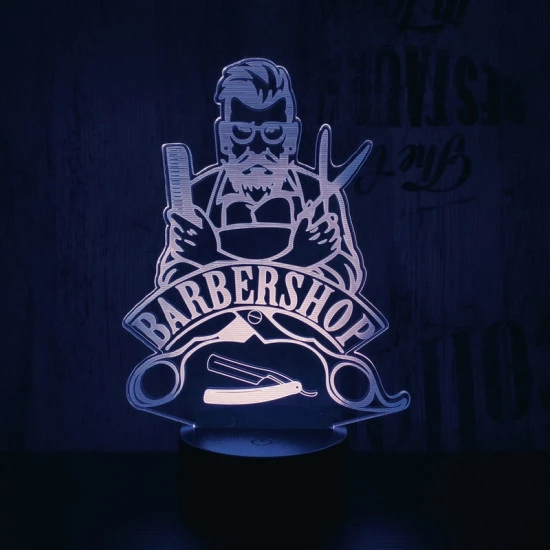 Borbély 3D 7 színű led lámpa