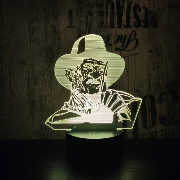 Freddy Krueger 7 színű 3D led lámpa