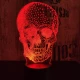 Koponya 2   7 színű 3D led lámpa