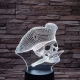 Kalózfej 7 színű 3D led lámpa