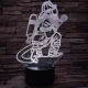 Tűzoltó  7 színű 3D led lámpa