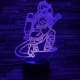 Tűzoltó  7 színű 3D led lámpa