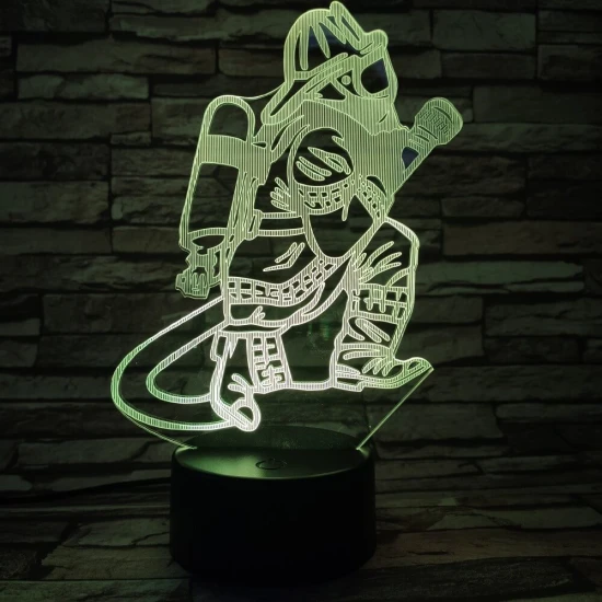 Tűzoltó  7 színű 3D led lámpa