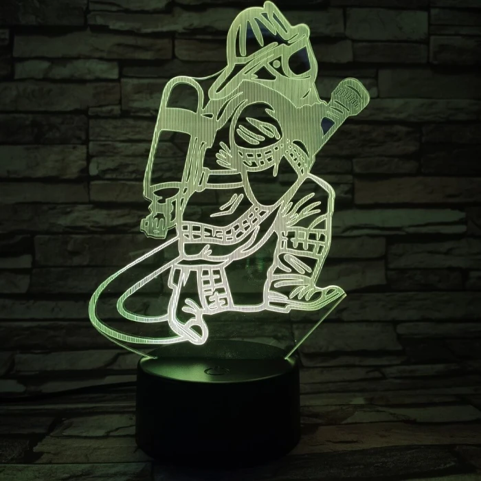 Tűzoltó  7 színű 3D led lámpa