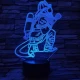 Tűzoltó  7 színű 3D led lámpa