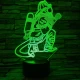Tűzoltó  7 színű 3D led lámpa
