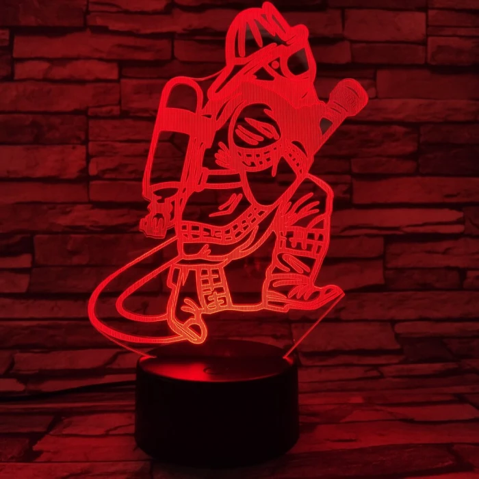 Tűzoltó  7 színű 3D led lámpa
