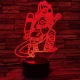 Tűzoltó  7 színű 3D led lámpa