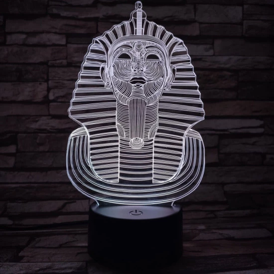 Fáraó 7 színű 3D led lámpa