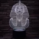 Fáraó 7 színű 3D led lámpa