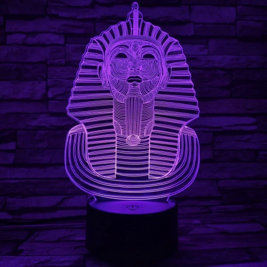 Fáraó 7 színű 3D led lámpa
