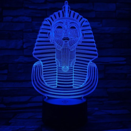 Fáraó 7 színű 3D led lámpa
