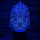 Fáraó 7 színű 3D led lámpa