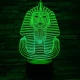 Fáraó 7 színű 3D led lámpa