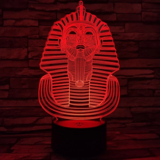 Fáraó 7 színű 3D led lámpa