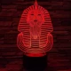 Fáraó 7 színű 3D led lámpa