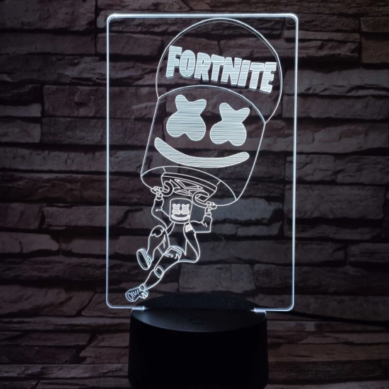 Fortnite 7 színű 3D led lámpa