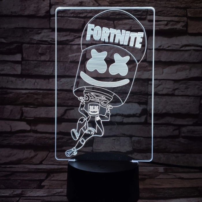 Fortnite 7 színű 3D led lámpa