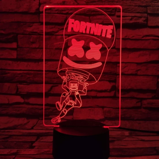 Fortnite 7 színű 3D led lámpa