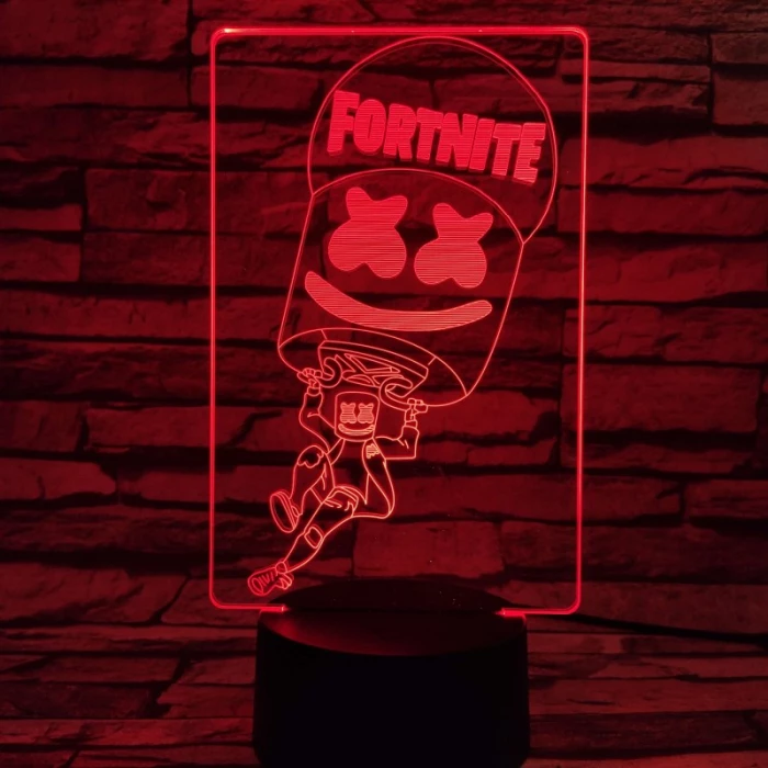 Fortnite 7 színű 3D led lámpa