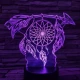 Indián amulett 7 színű 3D led lámpa