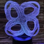 Absztrakt 2 7 színű 3D led lámpa