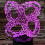 Absztrakt 2 7 színű 3D led lámpa