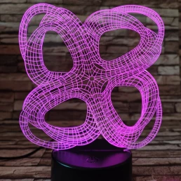 Absztrakt 2 7 színű 3D led lámpa