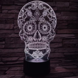 Koponya 3D led lámpa