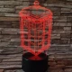 Tardis 7 színű  3D led lámpa