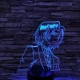 Naruto 7 színű 3D led lámpa