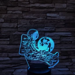 Asztronauta 7 színű  3D led lámpa