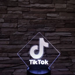 Tik Tok 7 színű 3D led lámpa