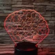 Agy 7 színű 3D led lámpa