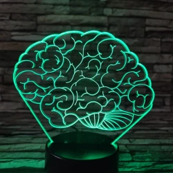 Agy 7 színű 3D led lámpa