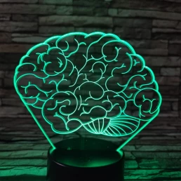 Agy 7 színű 3D led lámpa
