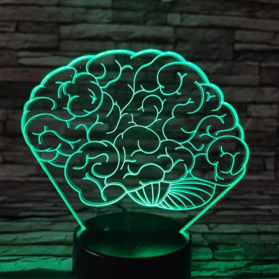 Agy 7 színű 3D led lámpa