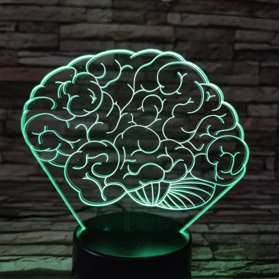 Agy 7 színű 3D led lámpa