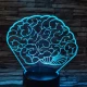 Agy 7 színű 3D led lámpa