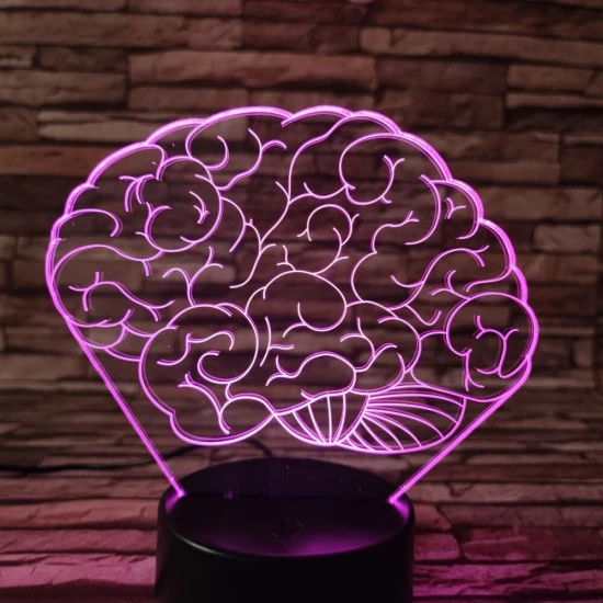 Agy 7 színű 3D led lámpa