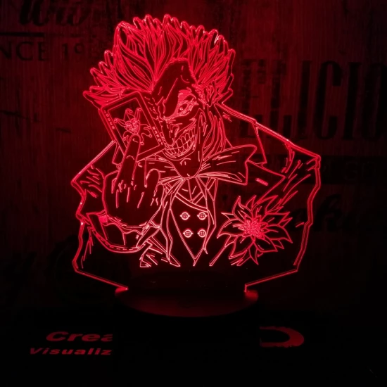 Joker 7 színű 3D led lámpa