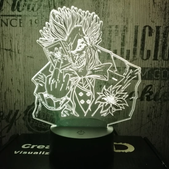 Joker 7 színű 3D led lámpa
