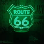 66 Road  3D led lámpa
