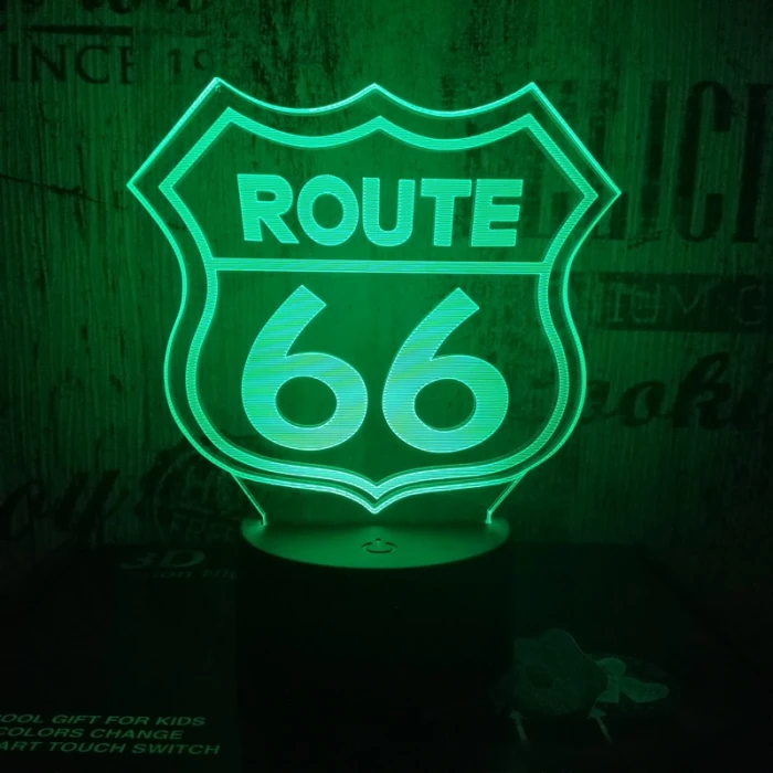 66 Road  3D led lámpa