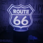66 Road  3D led lámpa